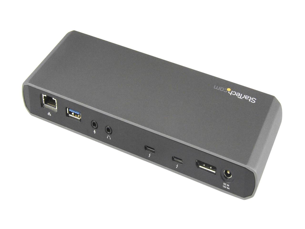 StarTech.com TB3DKDPMAW Thunderbolt 3 Docking Station - Windows & macOS - Supports Dual 4K HD Displays - TB3 Laptop Dock (TB3DKDPMAW)