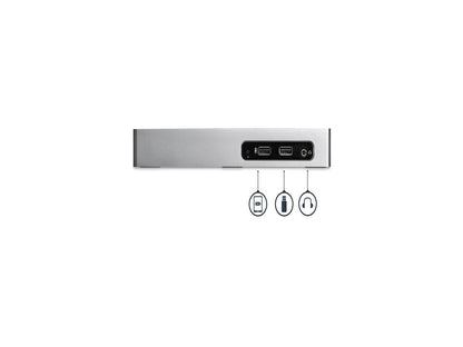 StarTech.com DK30ADD USB 3.0 Dual Monitor Docking Station / Mac & Windows / USB to HDMI / USB to VGA or DVI / Port Replicator / 6 x USB 3.0