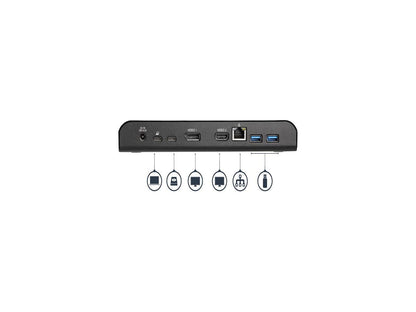 StarTech.com MST30C2DPPD USB C Dock - Dual Monitor -Â For WindowsÂ - HDMI and DisplayPort - 60W Power Delivery - 4x USB 3.0 - Laptop Docking Station
