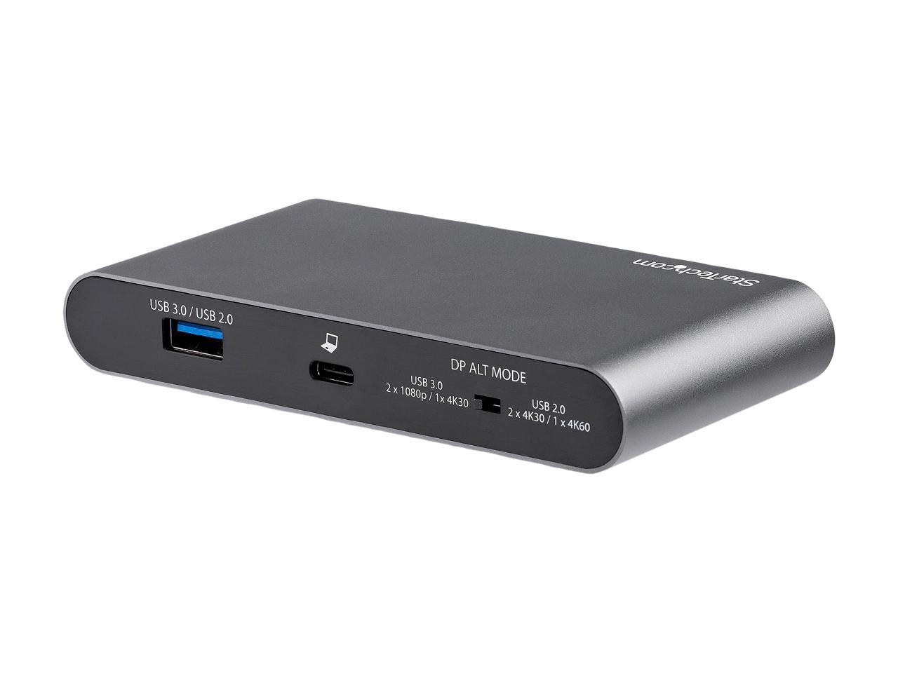 StarTech.com DK30C2DAGPD USB-C Multiport Adapter - Dual-Monitor - Windows - USB-C to Dual 4K DisplayPort Adapter - 2x USB-A Ports - 100W PD 3.0 - GbE