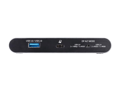 StarTech.com DK30C2DAGPD USB-C Multiport Adapter - Dual-Monitor - Windows - USB-C to Dual 4K DisplayPort Adapter - 2x USB-A Ports - 100W PD 3.0 - GbE