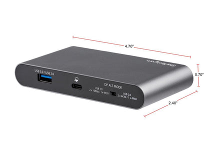 StarTech.com DK30C2DAGPD USB-C Multiport Adapter - Dual-Monitor - Windows - USB-C to Dual 4K DisplayPort Adapter - 2x USB-A Ports - 100W PD 3.0 - GbE
