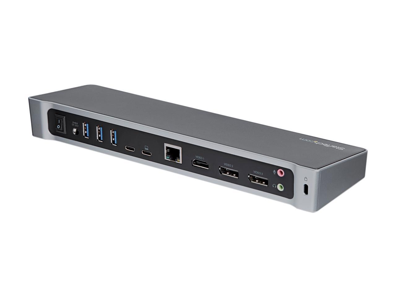 StarTech.com DK30CH2DEP Triple 4K Monitor USB C Dock with DisplayPort and HDMI - 100W Power Delivery - Mac, Windows & Chrome OS (DK30CH2DEP)
