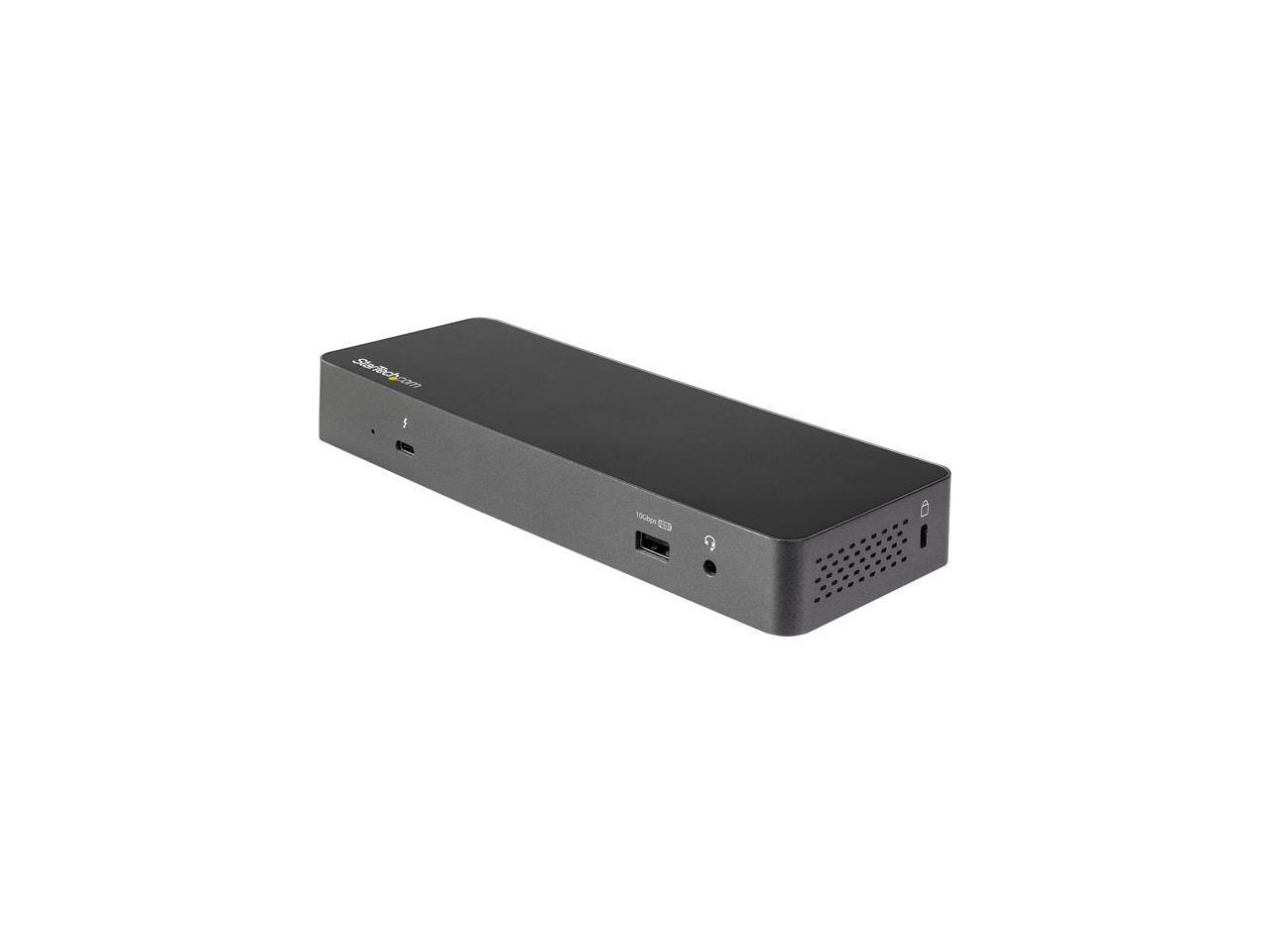 StarTech.com Universal Thunderbolt 3 or USB-C Host Docking Station - Dual Monitor 4K DisplayPort - 60W Power Delivery - TB3 / USB 3.1 Gen 2 Type-C Dock - Mac & Windows (TB3CDK2DP)