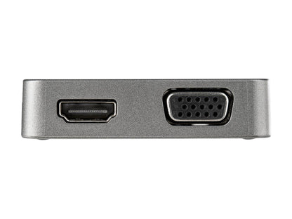 StarTech.com DKT31CHVL USB-C Multiport Adapter - USB 3.1 Gen 2 Type-C Mini Dock - USB-C to 4K HDMI or 1080p VGA Video - 10Gbps USB-A USB-C, GbE - Portable Travel Laptop Dock - Works w/ Thunderbolt 3 (