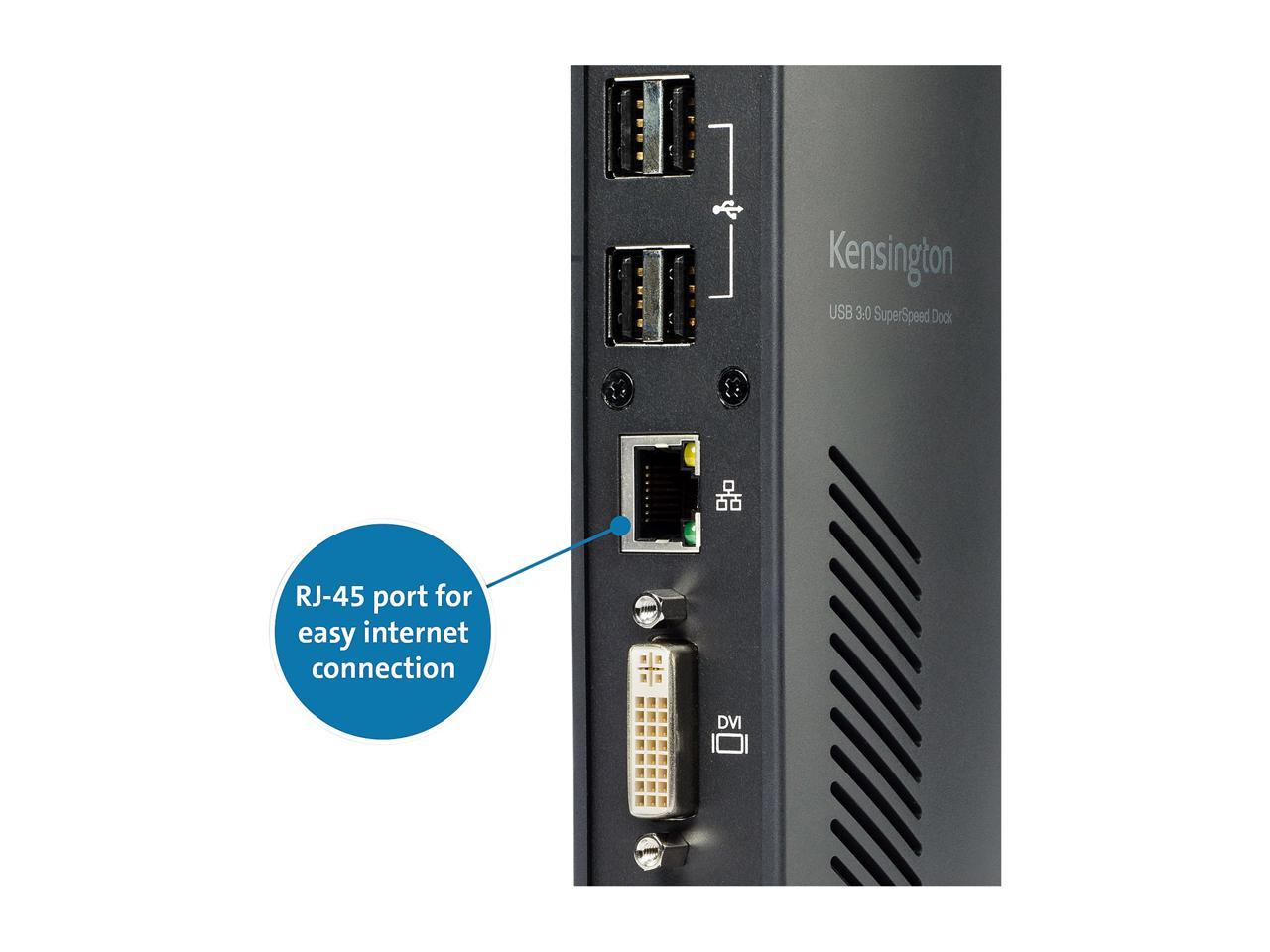 Kensington USB 3.0 Dual Display Docking Station HDMI/DVI/VGA for Windows, Mac OS, Surface Pro & Surface Laptop (K33972US)