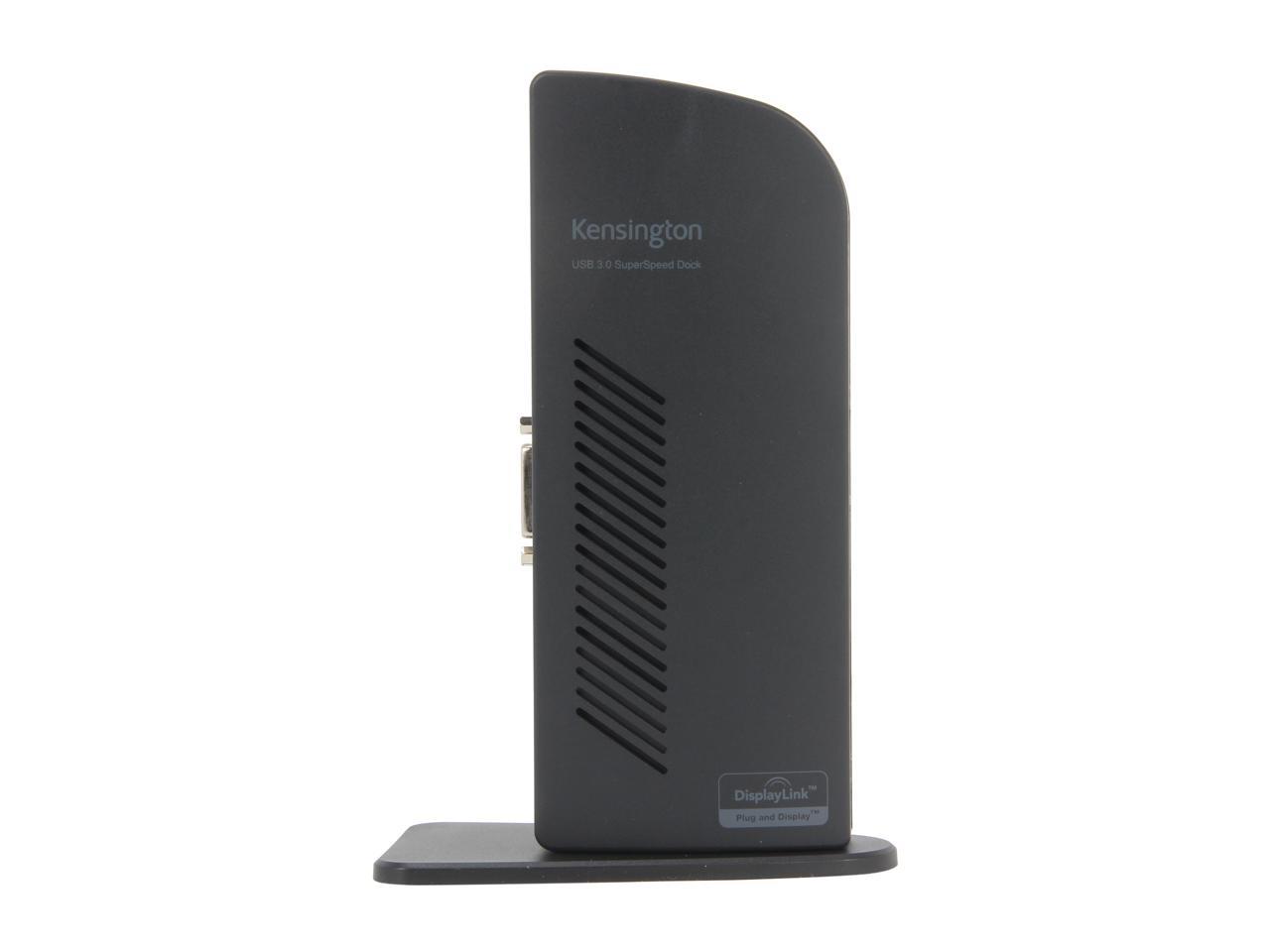 Kensington Black K33970US USB 3.0 Docking Station with DVI/HDMI/VGA Video (sd3000v)