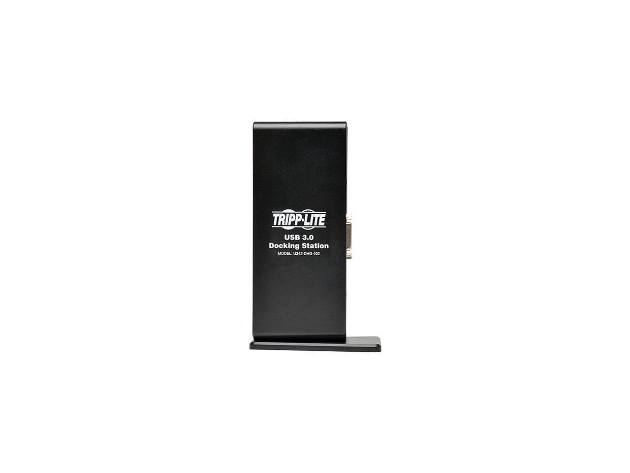 Tripp Lite USB 3.0 SuperSpeed Laptop Dual Head Docking Station - HDMI and DVI Video, Audio, USB Hub Ports and Ethernet (U342-DHG-402)