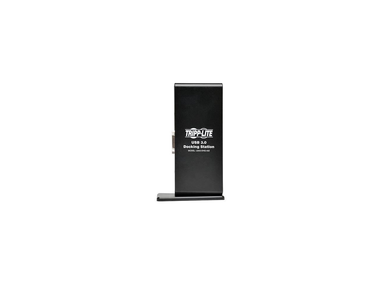 Tripp Lite USB 3.0 SuperSpeed Laptop Dual Head Docking Station - HDMI and DVI Video, Audio, USB Hub Ports and Ethernet (U342-DHG-402)