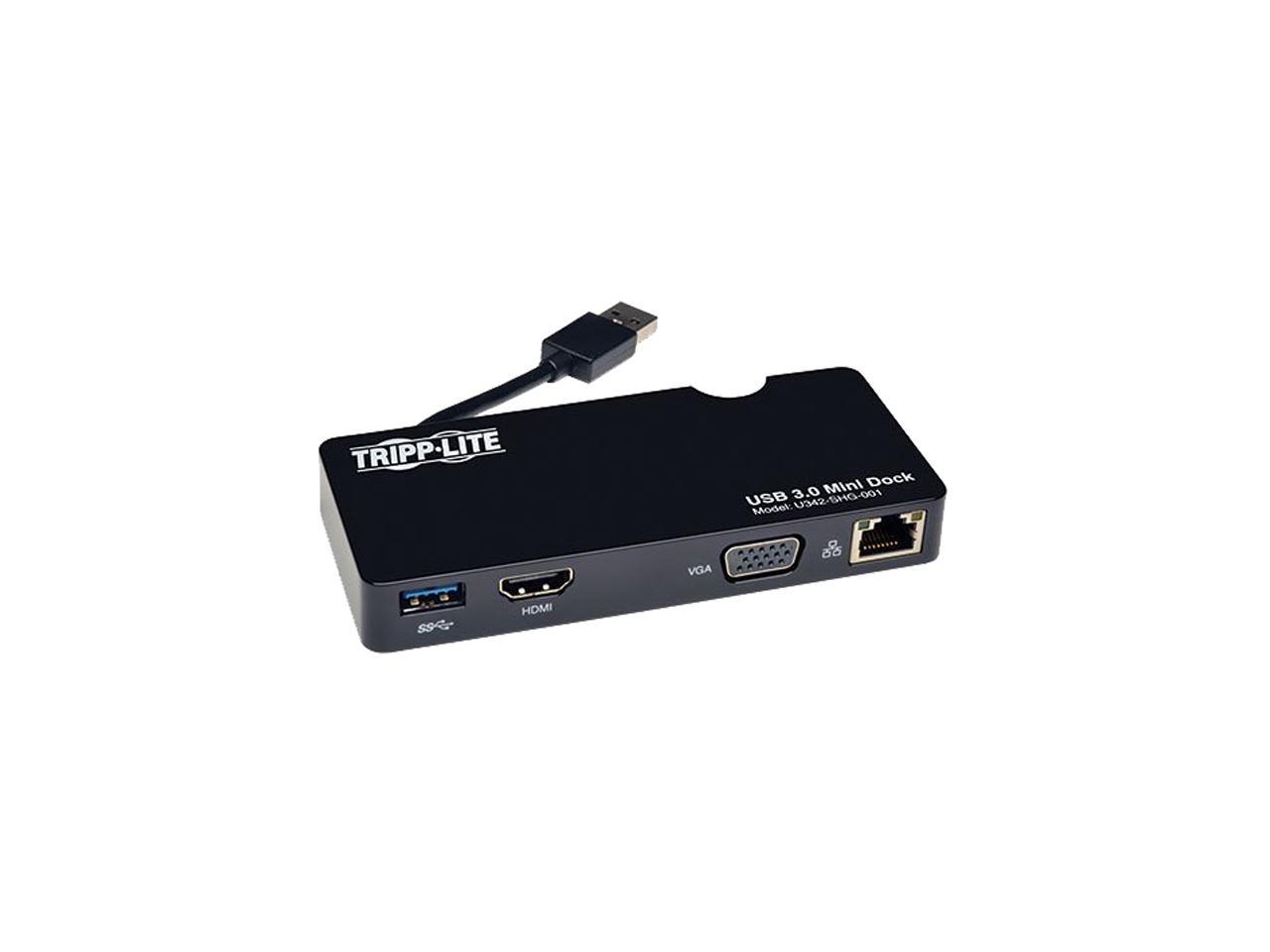Tripp Lite USB 3.0 SuperSpeed HDMI / VGA Mini Docking Station with Gigabit Ethernet (U342-SHG-001)