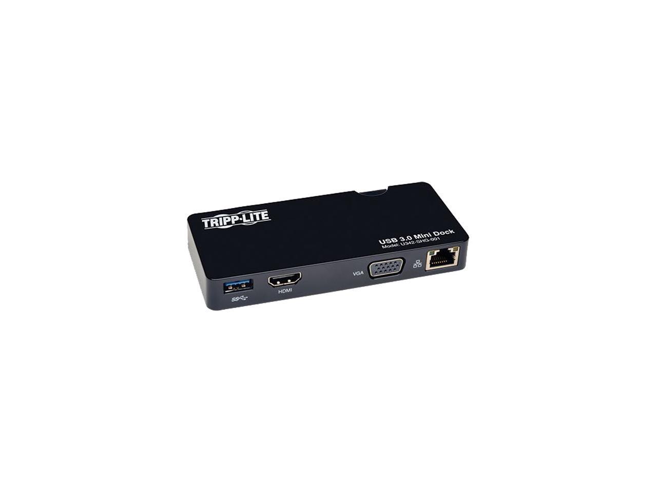 Tripp Lite USB 3.0 SuperSpeed HDMI / VGA Mini Docking Station with Gigabit Ethernet (U342-SHG-001)