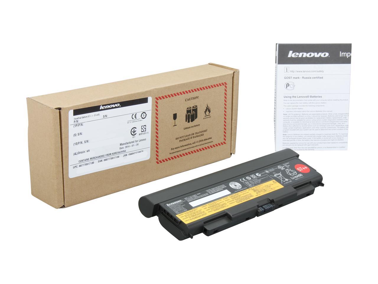 Lenovo 57++ 9 Cell Lithium-Ion Notebook Battery for Lenovo ThinkPad T440p / L440 / L540