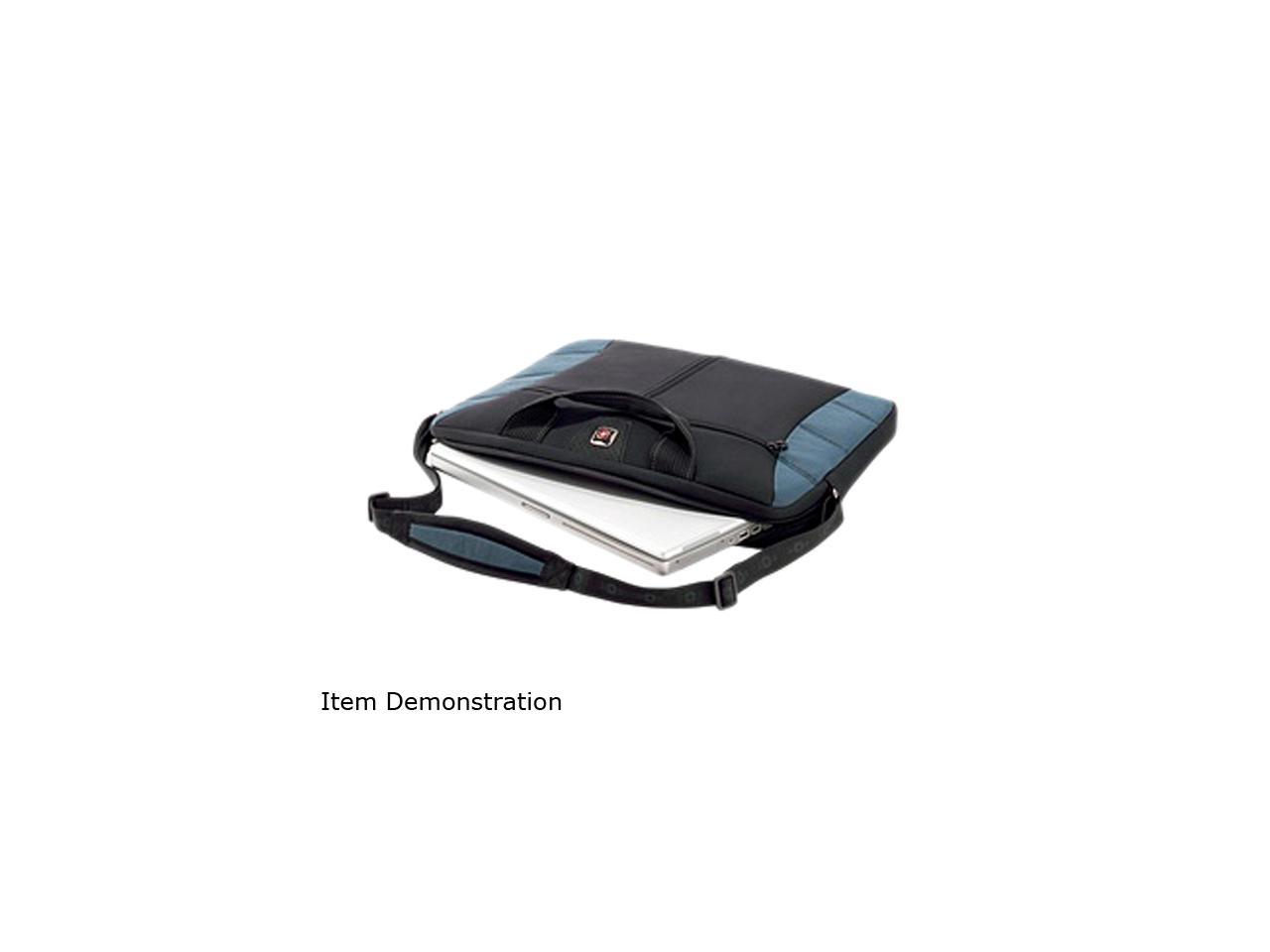 Wenger Wenger Swissgear 17.3-Inch Sherpa Slim Case for Notebook, Black/Blue (GA-7501-06F00)
