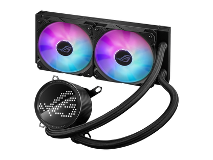 ASUS ROG RYUO III 240 ARGB All-in-one AIO Liquid CPU Cooler 240mm Radiator, Asetek 8th gen pump solution, Anime Matrix™ LED Display and ROG AF 12S ARGB fan
