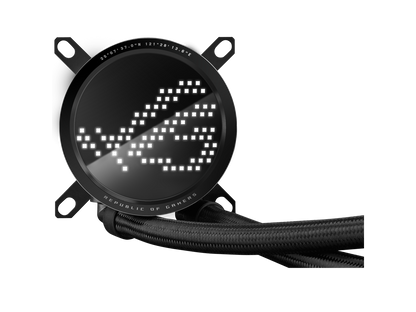 ASUS ROG RYUO III 360 ARGB All-in-one AIO Liquid CPU Cooler 360mm Radiator, Asetek 8th gen pump solution, Anime Matrix™ LED Display and ROG AF 12S ARGB fan
