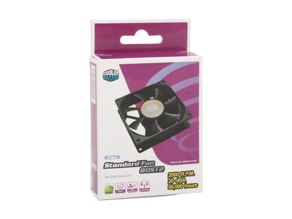 Cooler Master Rifle Bearing 80mm Silent Cooling Fan for Computer Cases and CPU Coolers