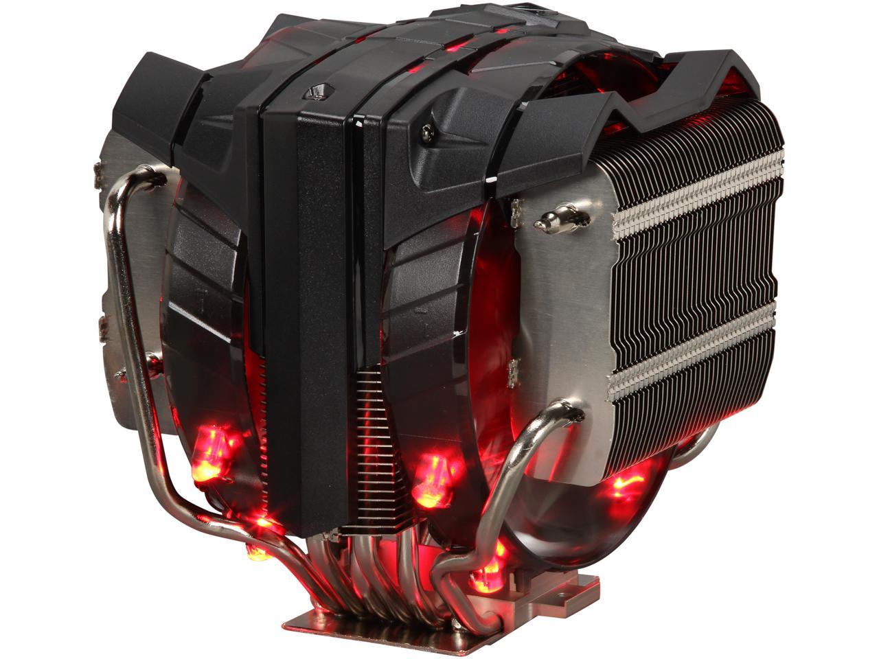 Cooler Master V8 GTS High Performance CPU Cooler, Horizontal Vapor Chamber, 8 Heatpipes, Aluminum Fins, Dual 120mm Fans, Red LED, AMD /Intel LGA1200/1151/2066