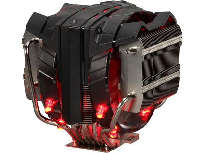 Cooler Master V8 GTS High Performance CPU Cooler, Horizontal Vapor Chamber, 8 Heatpipes, Aluminum Fins, Dual 120mm Fans, Red LED, AMD /Intel LGA1200/1151/2066