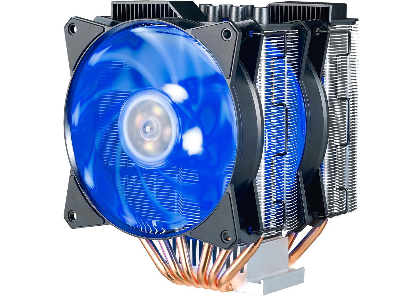 Cooler Master MasterAir MA621P RGB ThreadRipper TR4 Twin Tower CPU Air Cooler 6 CDC 2.0 Heatpipes, Aluminum Fins, Push-Pull, Dual MF120R RGB Fans RGB Lighting