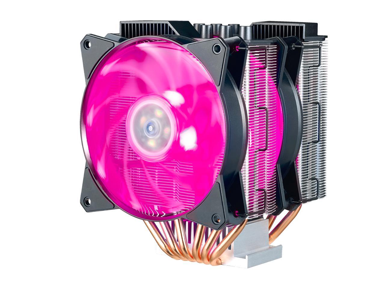 Cooler Master MasterAir MA621P RGB ThreadRipper TR4 Twin Tower CPU Air Cooler 6 CDC 2.0 Heatpipes, Aluminum Fins, Push-Pull, Dual MF120R RGB Fans RGB Lighting