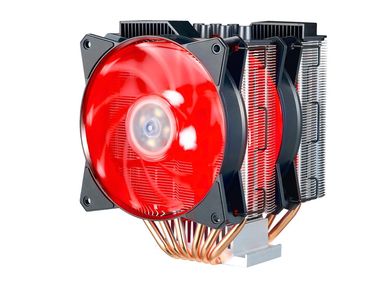 Cooler Master MasterAir MA621P RGB ThreadRipper TR4 Twin Tower CPU Air Cooler 6 CDC 2.0 Heatpipes, Aluminum Fins, Push-Pull, Dual MF120R RGB Fans RGB Lighting