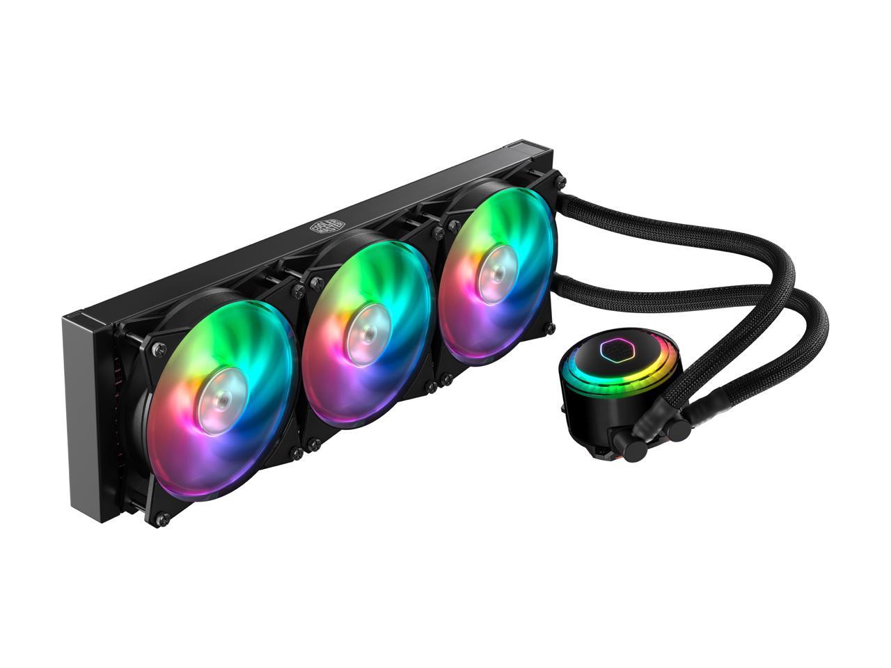 Cooler Master MasterLiquid ML360R ARGB Close-Loop AIO CPU Liquid Cooler, 360 Radiator, Dual Chamber Pump, Addressable RGB Lighting, Dual MF120R Fans for AMD Ryzen/Intel LGA1200/1151