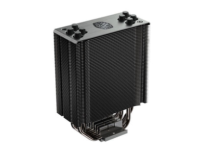 Cooler Master Hyper 212 RGB Black Edition CPU Air Cooler, SF120R RGB Fan, 4 CD 2.0 Heatpipes, Anodized Gun-Metal Black, Brushed Nickel Fins, RGB Lighting for AMD Ryzen/Intel LGA1200/1151