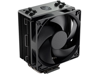 Cooler Master Hyper 212 Black Edition CPU Air Cooler, Silencio FP120 Fan, 4 CDC 2.0 Heatpipes, Anodized Gun-Metal Black, Brushed Nickel Fins for AMD Ryzen/Intel LGA1200/1151