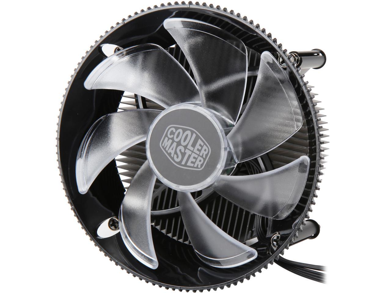 Cooler Master i71C RGB for Intel CPU Air Cooler, Anodized Black Aluminum Fins, Copper Insert, MF120 RGB Fan, RGB Lighting for Intel LGA1200/1151
