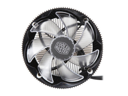 Cooler Master i71C RGB for Intel CPU Air Cooler, Anodized Black Aluminum Fins, Copper Insert, MF120 RGB Fan, RGB Lighting for Intel LGA1200/1151