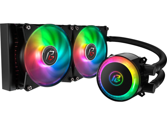 Cooler Master MasterLiquid ML240R Phantom Gaming ARGB Close-Loop AIO CPU Liquid Cooler, 240 Radiator, Dual Chamber Pump & MF120R Fans, Independently-Controlled LEDs for AMD Ryzen/Intel 1200, 1151