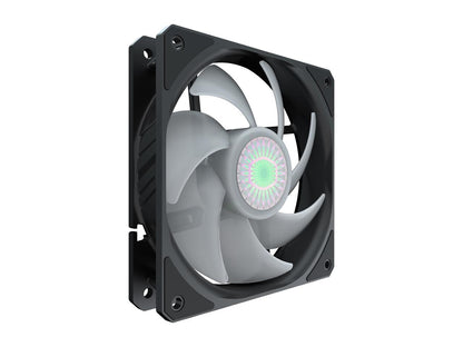 Cooler Master SickleFlow 120 V2 Addressable RGB Square Frame Fan, Individually Customizable LEDS, Air Balance Curve Blade Design, Sealed Bearing, PWM Control for Computer Case & Liquid Radiator