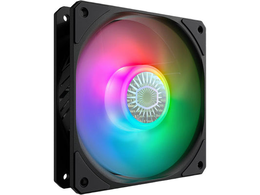 Cooler Master SickleFlow 120 V2 Addressable RGB Square Frame Fan, Individually Customizable LEDS, Air Balance Curve Blade Design, Sealed Bearing, PWM Control for Computer Case & Liquid Radiator