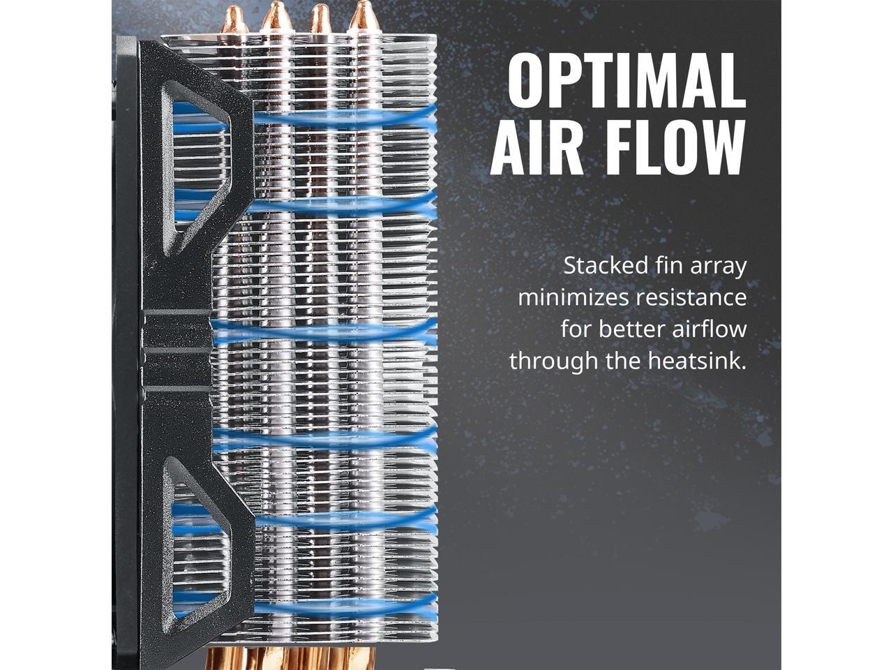 Cooler Master Hyper 212 EVO V2 CPU Air Cooler with SickleFlow 120, PWM Fan, Direct Contact Technology, 4 copper Heat Pipes for AMD Ryzen/Intel LGA1200/1151