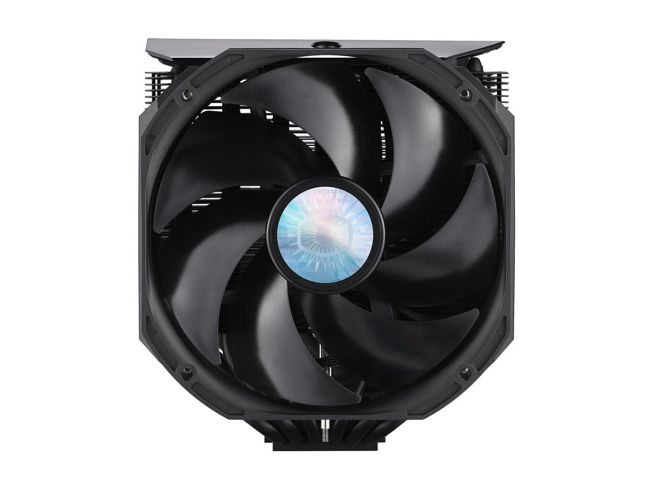 Cooler Master MasterAir MA624 Stealth CPU Air Cooler, 6 Heat Pipes, Nickel Plated Base, Dual Tower Aluminum Black Fins, Dual SickleFlow 140mm Fans for AMD Ryzen/Intel 1200/1151 LGA 1700 Compatible