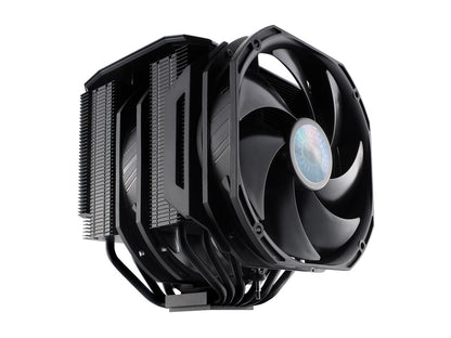 Cooler Master MasterAir MA624 Stealth CPU Air Cooler, 6 Heat Pipes, Nickel Plated Base, Dual Tower Aluminum Black Fins, Dual SickleFlow 140mm Fans for AMD Ryzen/Intel 1200/1151 LGA 1700 Compatible
