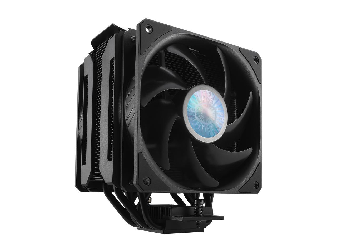 Cooler Master MasterAir MA612 Stealth CPU Air Cooler, 6 Heat Pipes, Nickel Plated Base, Aluminum Black Fins, Push-Pull, Dual SickleFlow Fans for AMD Ryzen/Intel 1200/1151 LGA 1700 Compatible
