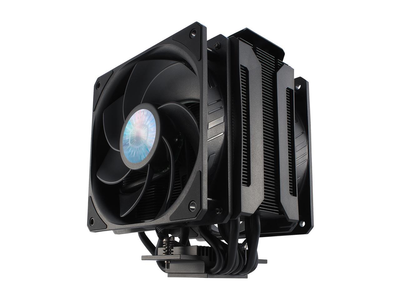 Cooler Master MasterAir MA612 Stealth CPU Air Cooler, 6 Heat Pipes, Nickel Plated Base, Aluminum Black Fins, Push-Pull, Dual SickleFlow Fans for AMD Ryzen/Intel 1200/1151 LGA 1700 Compatible