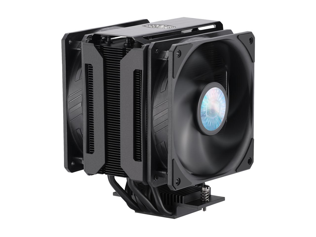 Cooler Master MasterAir MA612 Stealth CPU Air Cooler, 6 Heat Pipes, Nickel Plated Base, Aluminum Black Fins, Push-Pull, Dual SickleFlow Fans for AMD Ryzen/Intel 1200/1151 LGA 1700 Compatible