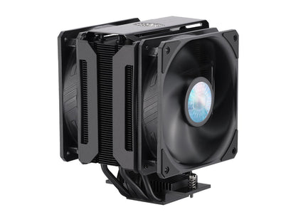 Cooler Master MasterAir MA612 Stealth CPU Air Cooler, 6 Heat Pipes, Nickel Plated Base, Aluminum Black Fins, Push-Pull, Dual SickleFlow Fans for AMD Ryzen/Intel 1200/1151 LGA 1700 Compatible