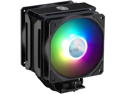 Cooler Master MasterAir MA612 Stealth ARGB CPU Air Cooler, 6 Heat Pipes, Nickel Plated Base, Aluminum Black Fins, Push-Pull, Dual SickleFlow Fans for AMD Ryzen/Intel 1200/1151 LGA 1700 Compatible