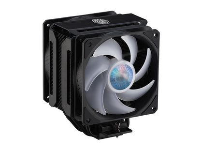 Cooler Master MasterAir MA612 Stealth ARGB CPU Air Cooler, 6 Heat Pipes, Nickel Plated Base, Aluminum Black Fins, Push-Pull, Dual SickleFlow Fans for AMD Ryzen/Intel 1200/1151 LGA 1700 Compatible