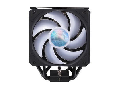 Cooler Master MasterAir MA612 Stealth ARGB CPU Air Cooler, 6 Heat Pipes, Nickel Plated Base, Aluminum Black Fins, Push-Pull, Dual SickleFlow Fans for AMD Ryzen/Intel 1200/1151 LGA 1700 Compatible