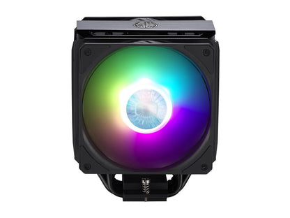 Cooler Master MasterAir MA612 Stealth ARGB CPU Air Cooler, 6 Heat Pipes, Nickel Plated Base, Aluminum Black Fins, Push-Pull, Dual SickleFlow Fans for AMD Ryzen/Intel 1200/1151 LGA 1700 Compatible