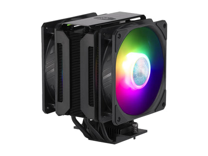 Cooler Master MasterAir MA612 Stealth ARGB CPU Air Cooler, 6 Heat Pipes, Nickel Plated Base, Aluminum Black Fins, Push-Pull, Dual SickleFlow Fans for AMD Ryzen/Intel 1200/1151 LGA 1700 Compatible
