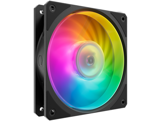 Cooler Master Mobius 140P ARGB High Performance Interconnecting Ring Blade Fan, PWM 2400rpm, Loop Dynamic Bearing, ARGB Customizable LEDs for PC Case, Liquid and Air Cooler (MFZ-M4DN-19NP2-R1)