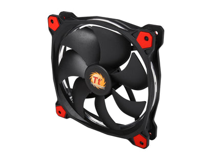Thermaltake Riing 14 Series High Static Pressure 140mm Circular Red LED Ring Case/Radiator Fan CL-F039-PL14RE-A