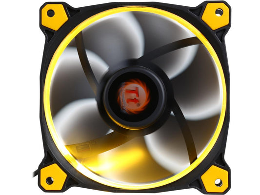 Thermaltake Riing 12 Series High Static Pressure 120mm Circular Yellow LED Ring Case/Radiator Fan CL-F038-PL12YL-A