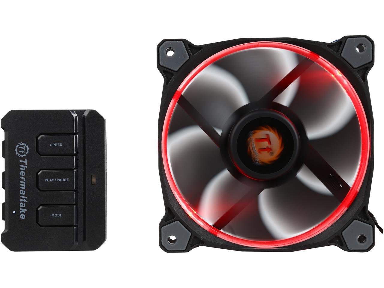 Thermaltake Riing 12 RGB Series High Static Pressure 120mm Circular RGB LED Ring Case/Radiator Fan - Single Pack - CL-F042-PL12SW-A