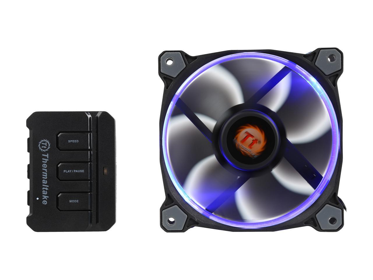Thermaltake Riing 12 RGB Series High Static Pressure 120mm Circular RGB LED Ring Case/Radiator Fan - Single Pack - CL-F042-PL12SW-A